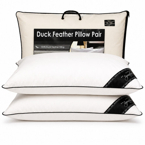 Duck feather pillows 100 - feather, 100%