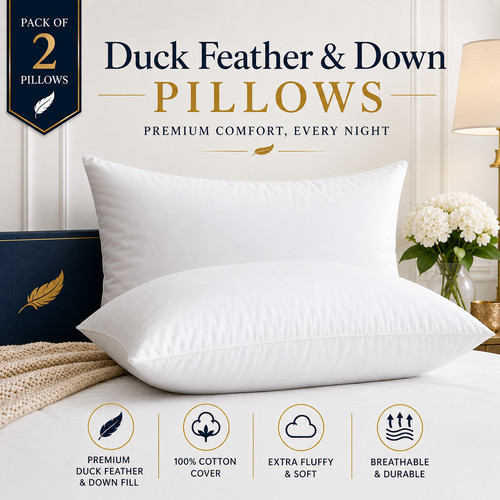 Pillows duck feathers - pillows,