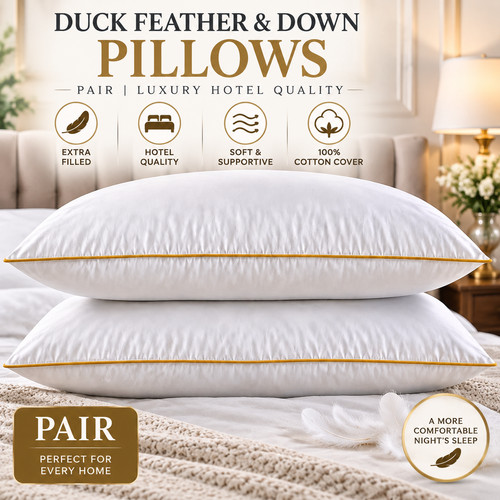 Duck feather down pillows - duck, &
