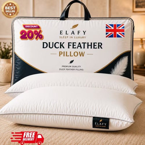 Duck feather pillows pair - pillows,