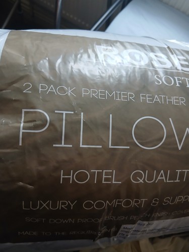 Duck feather pillows pair - duck,