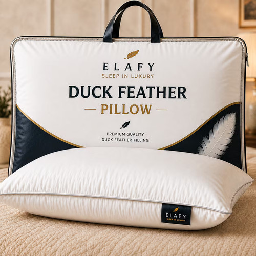 Duck feather pillows - pillows, pair