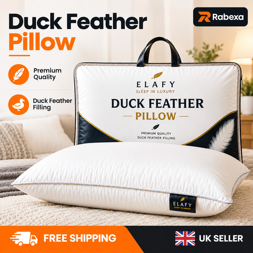 Duck feather pillows pair - duck,