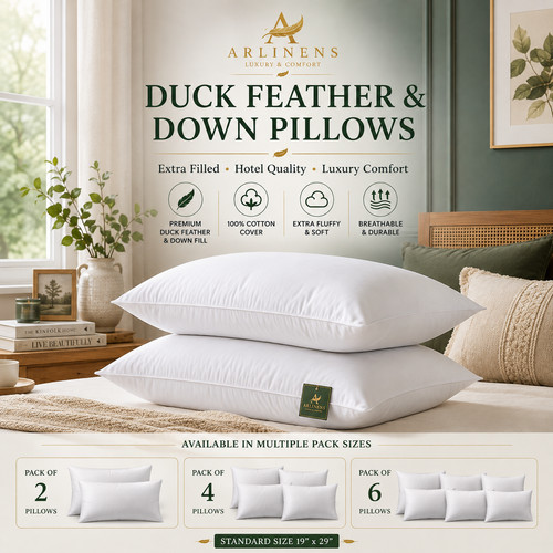 Duck feather down pillows - feather,